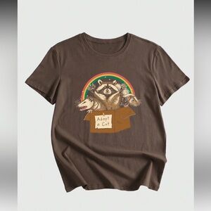 ROMWE Adopt a Cat T-Shirt, L